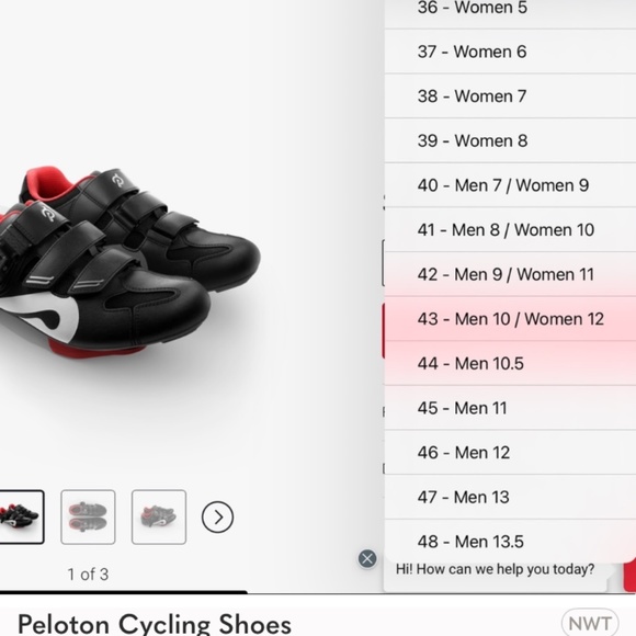 Peloton Cycling Bike Shoes with Cleats Bike  Woman's Size 8 Men’s 6 Red Black - Picture 14 of 14